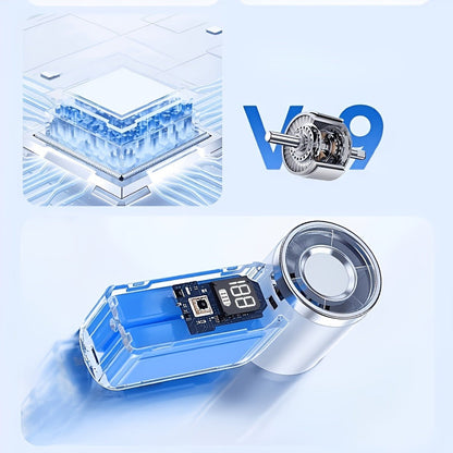 Mini Turbine Handheld Fan with Numeric Speed Control, USB Rechargeable Power and Two Color Choices