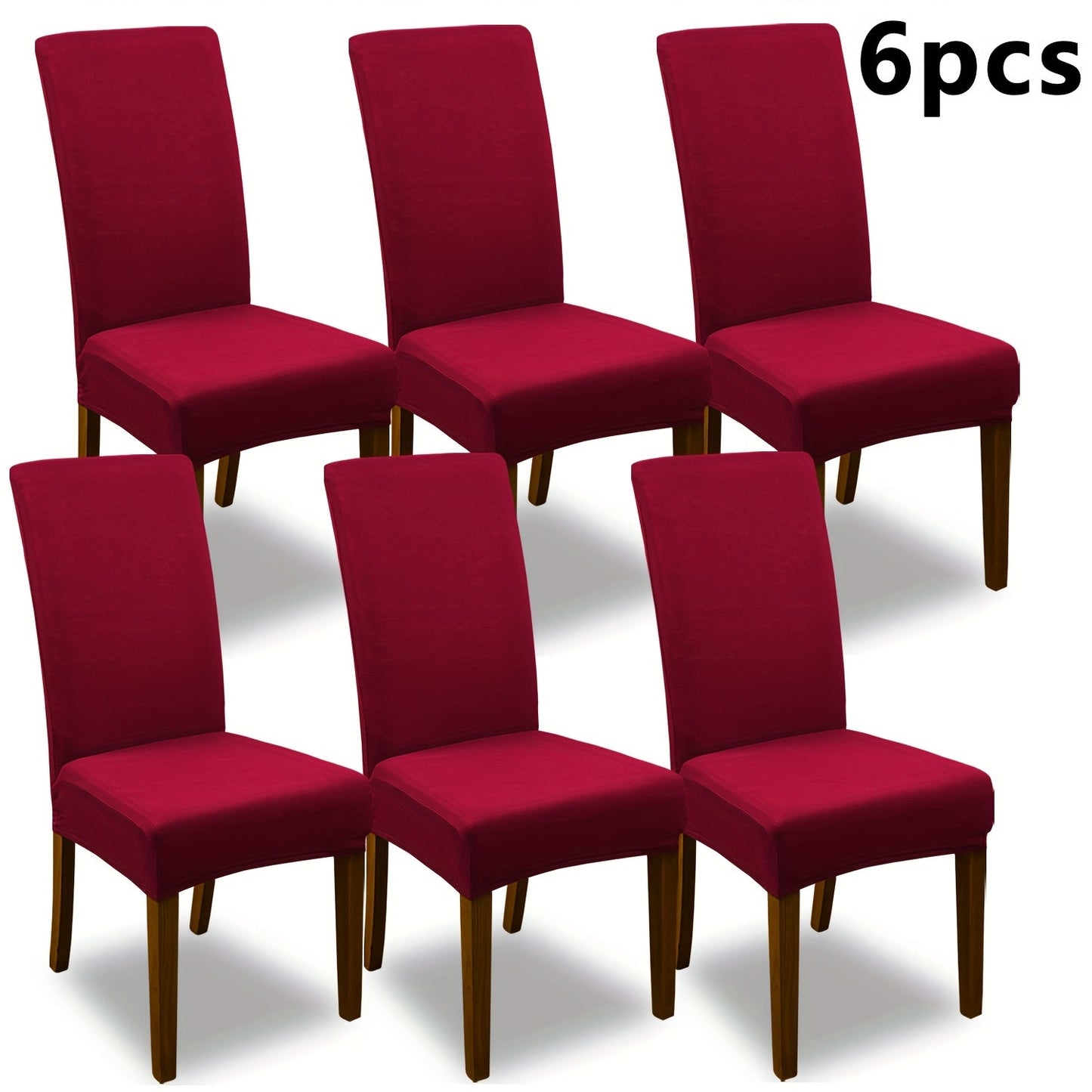 Chair Cover Set of 4 or 6 Stretch Jacquard Dining Slipcovers in Nine Available Color Choices