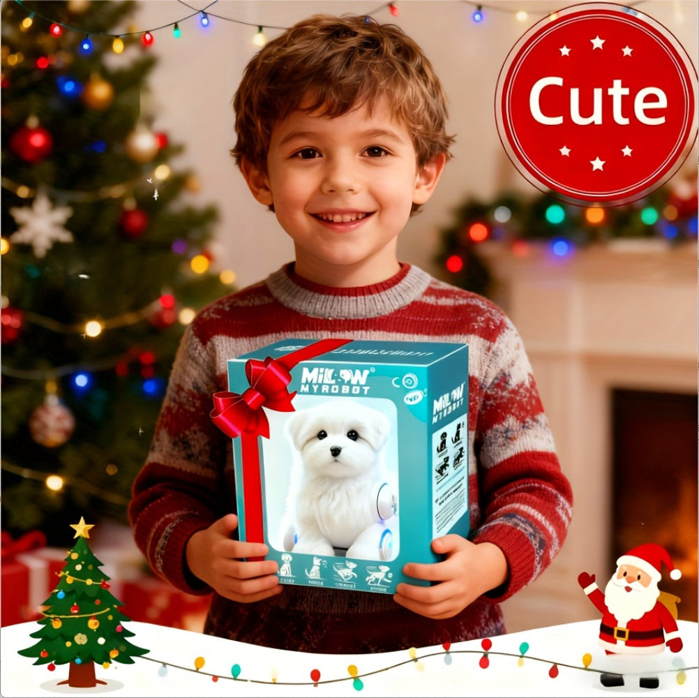 Plush Electric Puppy Toy That Walks & Barks – Interactive Electronic Pet with Soft Plush & Gift Box, Parent-Child Companion, Birthday & Holiday Gift for Kids