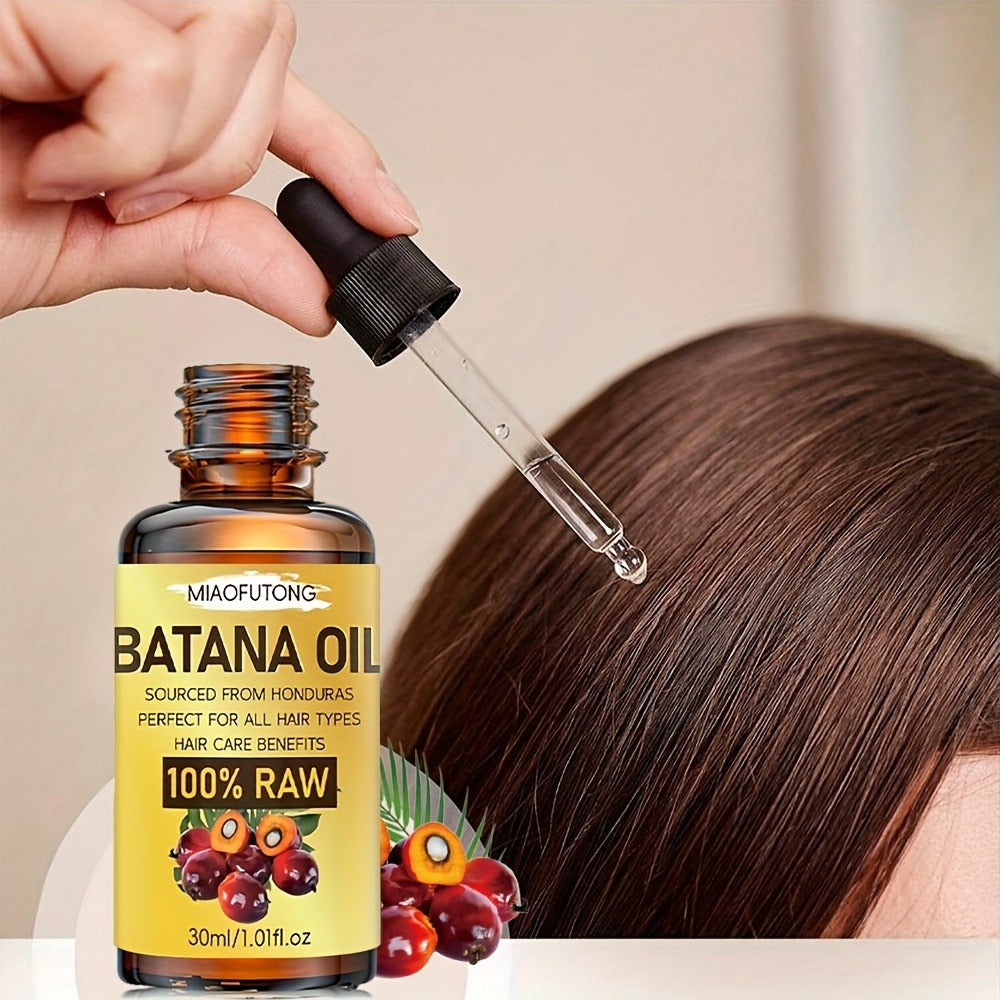 Batana Oil 30ml Cold-Pressed — Multi-Use Hair Growth & Scalp Strengthening Oil for Hair, Eyelashes & Eyebrows | Repairs Damage, Soothes Dry Scalp & Adds Shine | All Hair Types Unisex