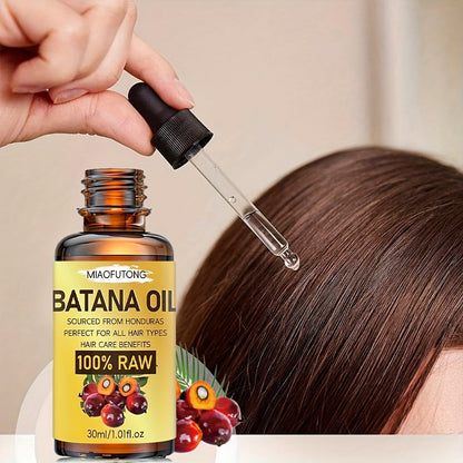 Batana Oil 30ml Cold-Pressed — Multi-Use Hair Growth & Scalp Strengthening Oil for Hair, Eyelashes & Eyebrows | Repairs Damage, Soothes Dry Scalp & Adds Shine | All Hair Types Unisex