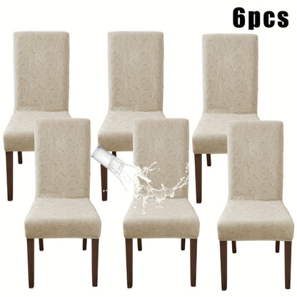 Stretch Dining Chair Covers Set of 4/6 - Plant Print Slipcovers for Dining Room Kitchen Chairs, Elastic Parsons Chair Protector, Home Decor