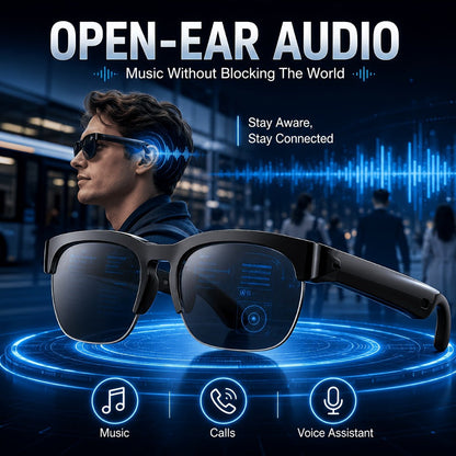 Smart Glasses Open-Ear Audio Gift Set with Bluetooth Calls, Music, Translation and Included Carrying Case