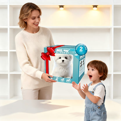 Plush Electric Puppy Toy That Walks & Barks – Interactive Electronic Pet with Soft Plush & Gift Box, Parent-Child Companion, Birthday & Holiday Gift for Kids