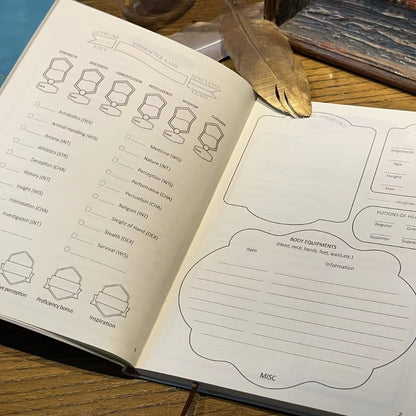 DnD Campaign Journal for D&D 5e & 5R Players — RPG Notebook with Character Sheets, Spell Tracker, Quest Log, NPC Manager & Map Pages, A5 Nubuck 100 Pages, 13 Colors, Dungeon Master Gift