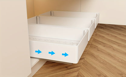 Pull-Out Cabinet Organizer with Sliding Storage Tray in White, Black or Grey for Shelf Organization