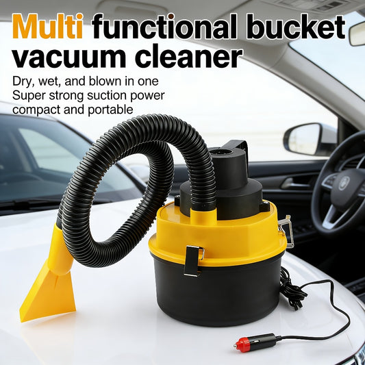 12V Car Vacuum Cleaner Wet Dry - Blow & Suction Double Function, Large Capacity 0.4L+ Bucket Style, Cylinder Portable Auto Interior Cleaning Tool, Plugs into Car Outlet, 7 Colors