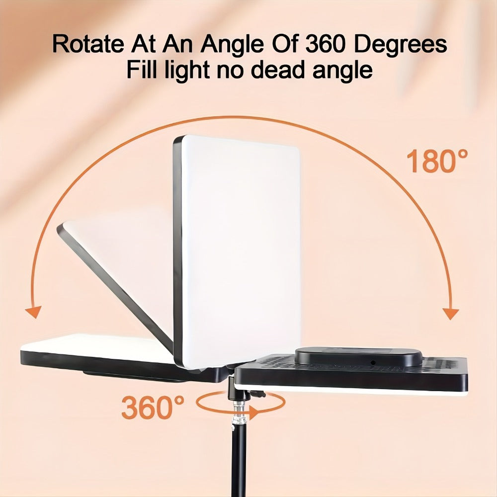Square LED Ring Light Kit 10 Inch with 63" Adjustable Tripod Stand & Phone Holder – 3 Color Modes USB Powered Selfie Light for Live Streaming, Video Recording, TikTok, YouTube, Makeup & Home Studio