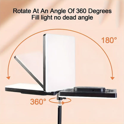 Square LED Ring Light Kit 10 Inch with 63" Adjustable Tripod Stand & Phone Holder – 3 Color Modes USB Powered Selfie Light for Live Streaming, Video Recording, TikTok, YouTube, Makeup & Home Studio