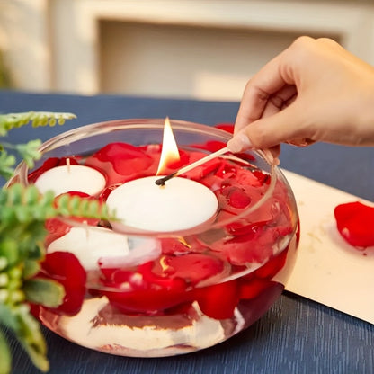 Floating Candles White Set of 42 – 1.5 Inch Small Pool Candles, 4-8 Hour Burn, Wedding Centerpiece, Pool Party, Christmas, Halloween, Easter & Thanksgiving Ambience Decoration