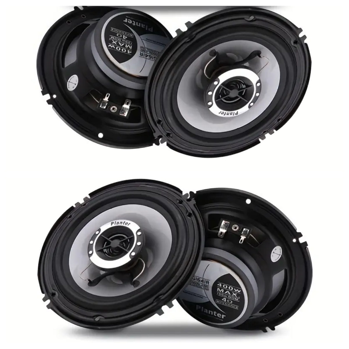 6.5 Inch 400W Car Coaxial Speakers HiFi Full Range – Rubber Edge, Strong Magnet, Universal Fit for Ford Chevy Toyota Honda, 2-Pack or 4-Pack Door Speakers