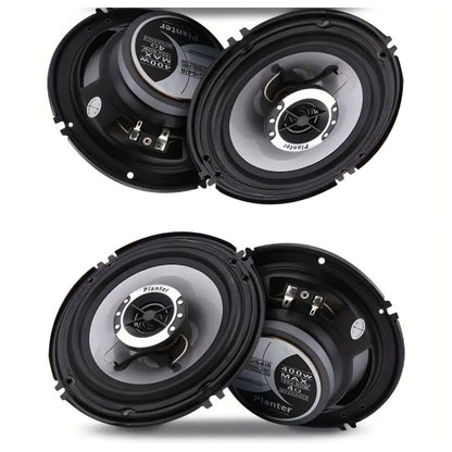 6.5 Inch 400W Car Coaxial Speakers HiFi Full Range – Rubber Edge, Strong Magnet, Universal Fit for Ford Chevy Toyota Honda, 2-Pack or 4-Pack Door Speakers