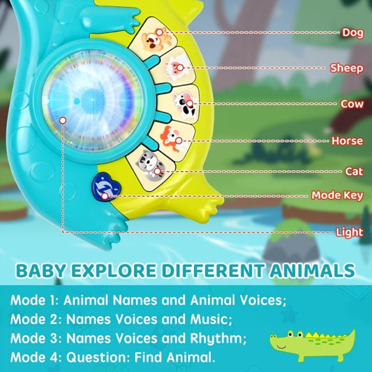 Educational Piano Guitar Toy for Toddlers 1-2 Years – Baby Musical Toy with Animal Sounds & Lights | 12-18 Months Boy Girl | 1st Birthday Gift & Christmas Present for Kids