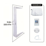 White 220.47inch