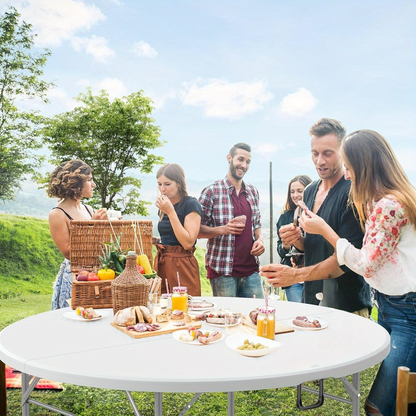 Round Bi-Fold Table in 4-Foot or 5-Foot Diameter with One-, Two- or Four-Table Pack Options