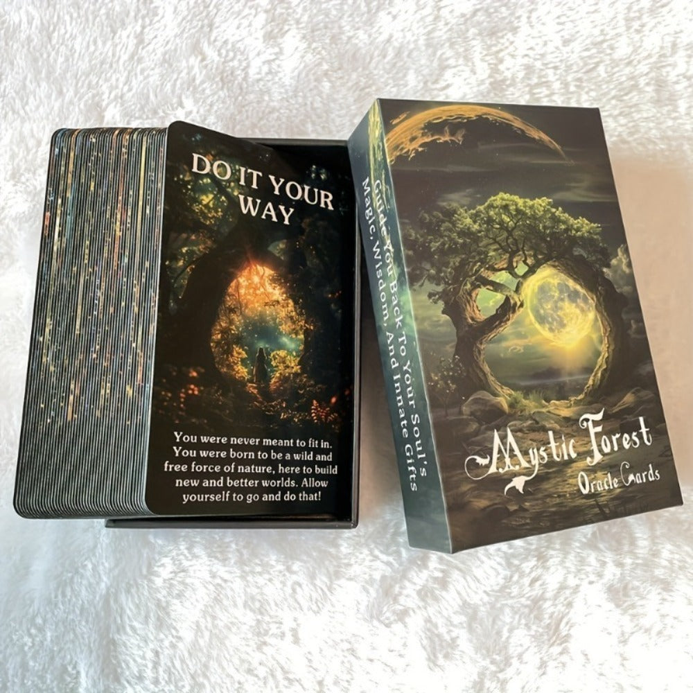 Magic Forest Oracle Cards Deck – Mystical Nature Divination Card Set for Beginners, Intuitive Guidance & Inspiration, Enchanted Woodland Tarot Cards for Adults & Teens, Spiritual Christmas & Birthday Gift