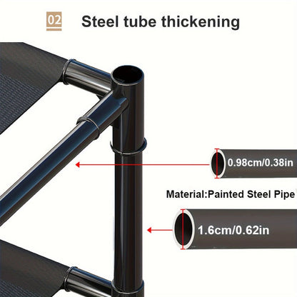 Shoe Rack Floor-Standing Organizer with 8 Double Hooks and 3-Layer or 5-Layer Black Options