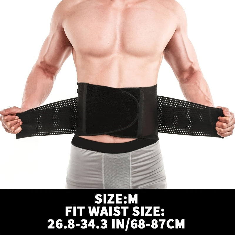 Adjustable Weightlifting Support Belt with Breathable Polyester and S, M or L Size Options