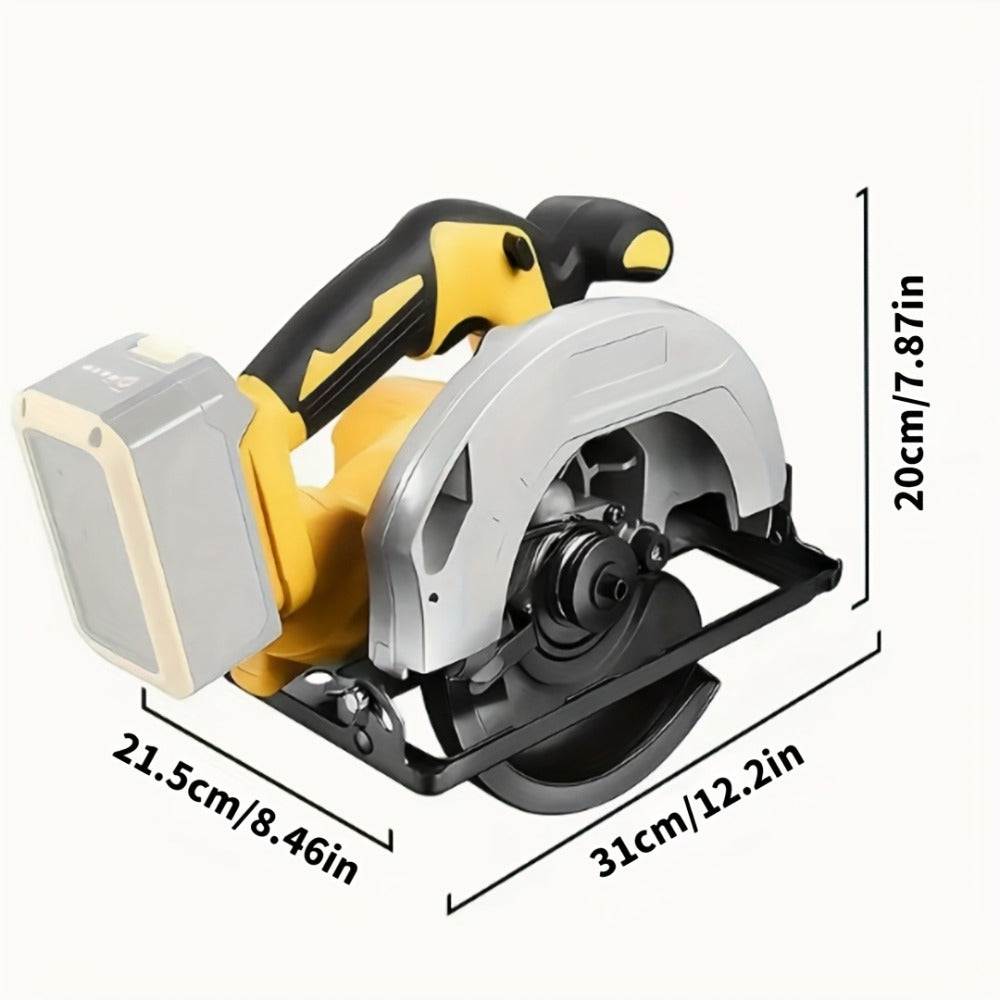 Cordless Circular Saw Compatible with DeWalt 20V MAX Battery | 7-Inch Brushless Electric Saw, 0-50° Bevel, 2 Blades Included – Woodworking, Stone & Plastic Cutting