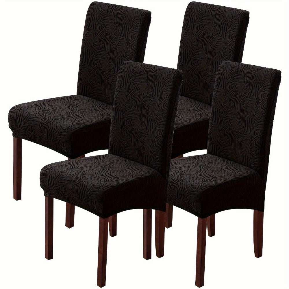 Chair Cover Set of 4 or 6 Stretch Jacquard Dining Slipcovers in Eight Available Color Choices