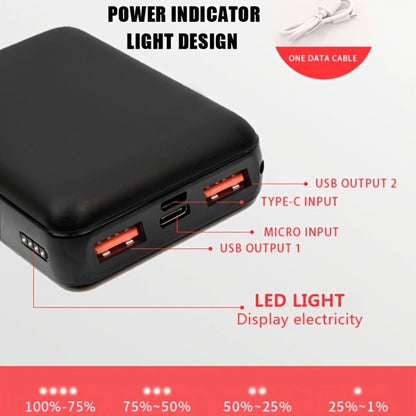 Power Bank 10000mAh 5V/3A with Dual USB Output, USB-C/Micro Input and LED Indicator for Heated Clothing