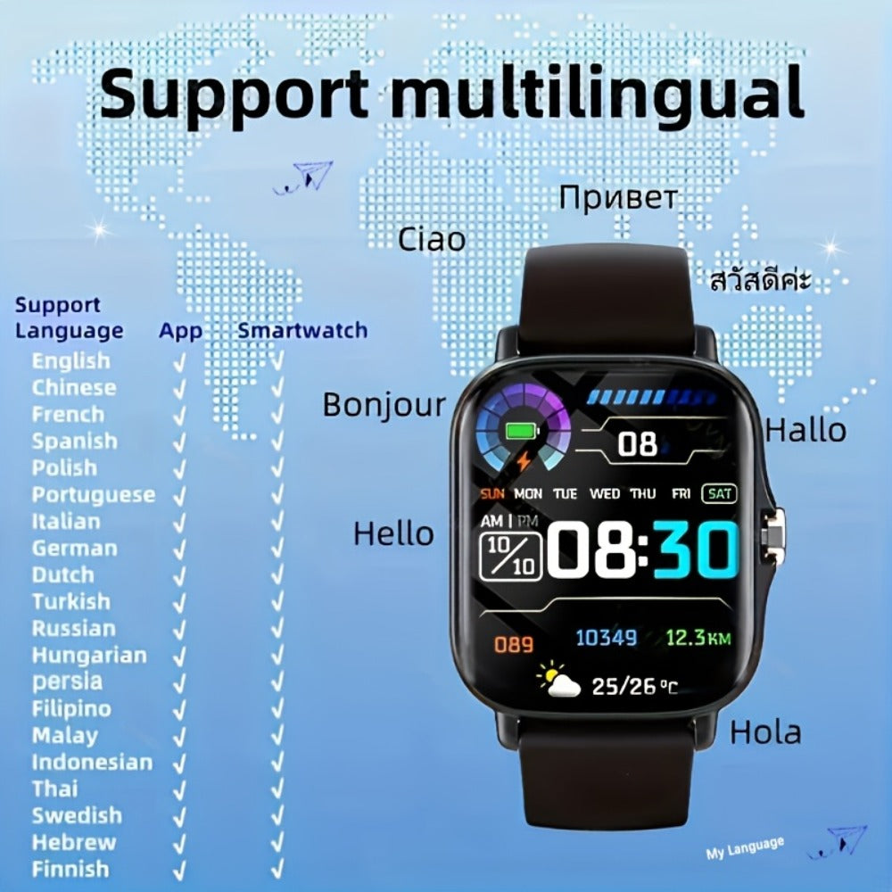 Smartwatch Gift with Metal Strap, Wireless Calling, Music Player and App Alerts in Four Colors