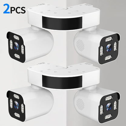 10x Zoom Dual Lens PTZ Outdoor Security Camera 5MP, 360° Pan Tilt, Siren Alarm, Two-Way Audio, Color Night Vision, 24H Wired Power, WiFi App Control – Home & Business Surveillance