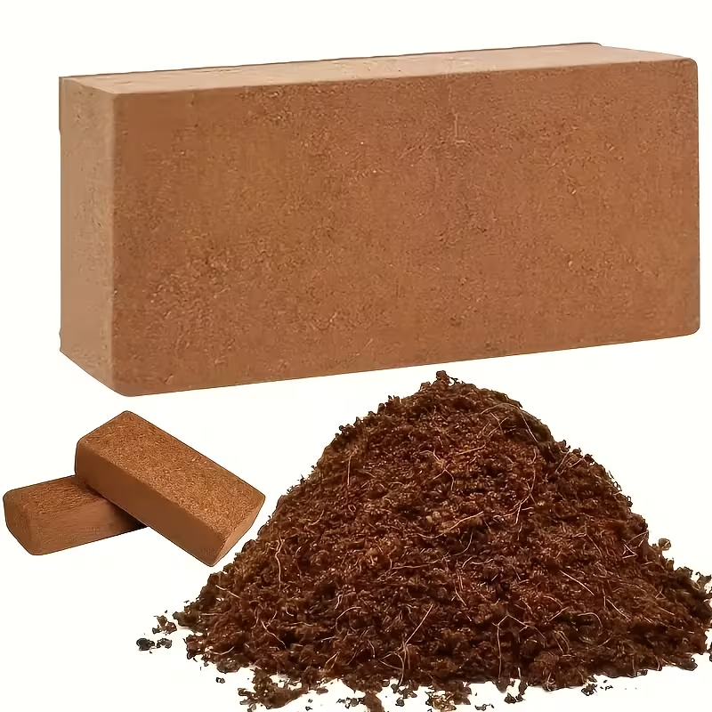 Compressed Brown Growing Medium Brick Set in Protected 1-Piece, 2-Piece or 4-Piece Checkout Options