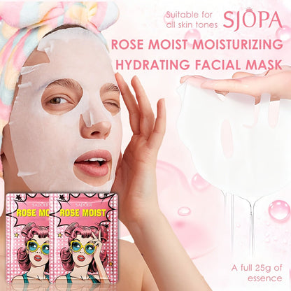Rose Honey Strawberry Face Mask Set Eye Lip Masks Moisturizing Fruit Extract All Skin Types Skincare Gift Set 32pcs / 60pcs