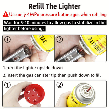 Long-Reach Torch Lighter Multipack with 10 or 15 Extended Igniters in Five Coordinated Body Colors
