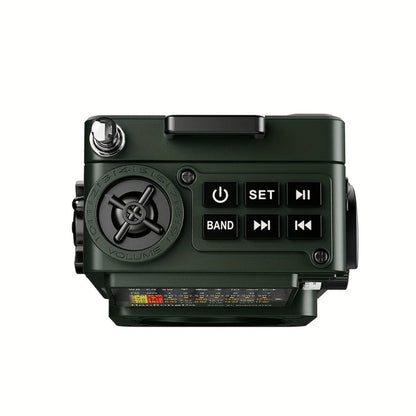 Shortwave Radio Bluetooth Speaker HRD-700 with FM MW SW WB NOAA Weather Alerts, MicroSD, ATS Presets, Rechargeable Retro Portable Radio for Camping Emergency Home Use