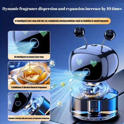 Car Air Freshener Robot-Shaped Auto Spray Diffuser with Four Intensity Levels and Five Color-Scent Options