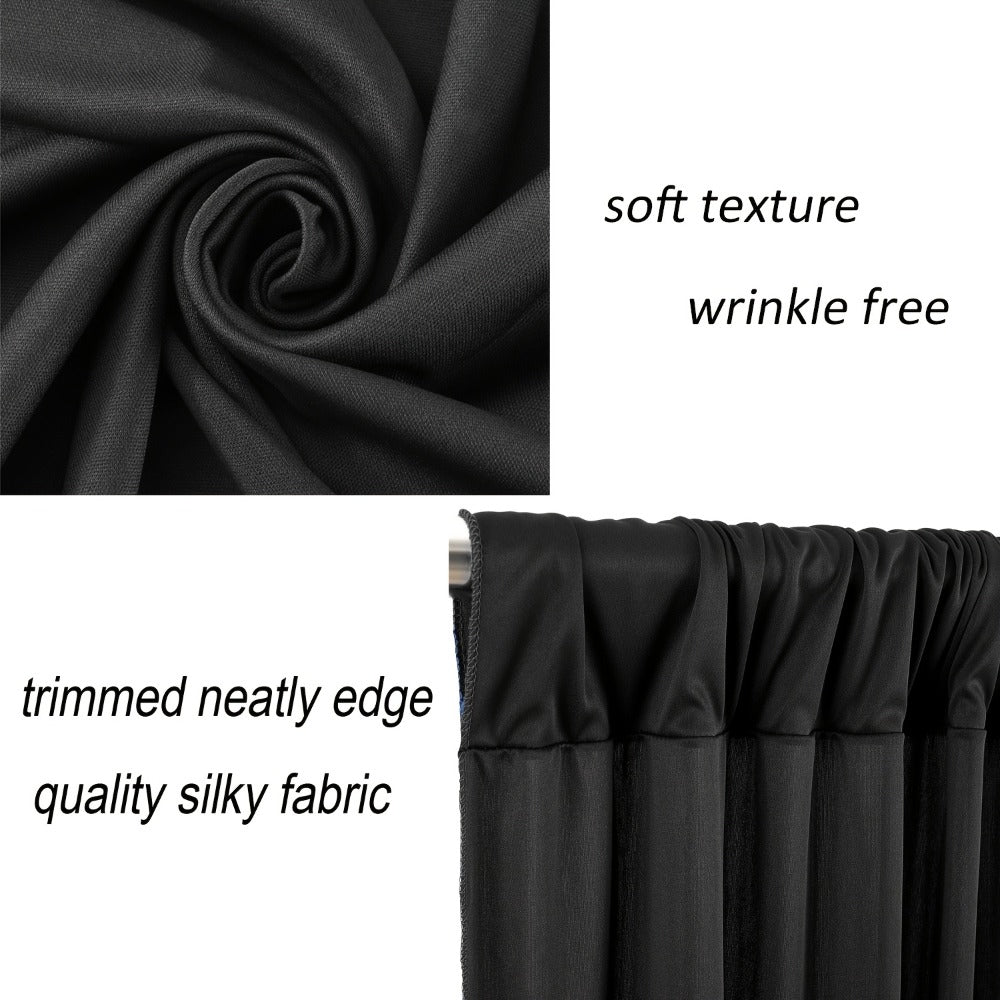 Two-Piece Photography Backdrop Curtain Set with 150 cm Width and 215 cm or 300 cm Height Options