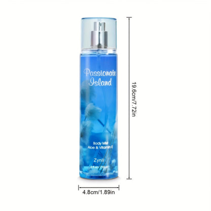 Fragrance Body Mist for Women, Floral, Fruity, Musk & Vanilla Body Spray with Aloe & Vitamin E, 3-8 fl oz