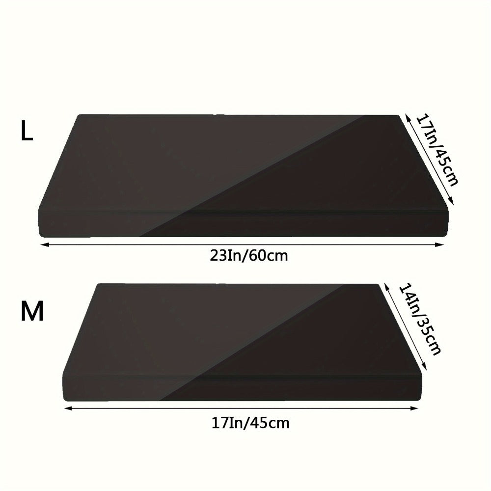 Acrylic Cutting Board Large Anti-Slip 17x23 Inch – Clear & Black Countertop Protector for Kitchen & Restaurant – Food Safe Non-Slip Chopping Board for Fruit, Meat & Meal Prep