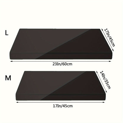 Acrylic Cutting Board Large Anti-Slip 17x23 Inch – Clear & Black Countertop Protector for Kitchen & Restaurant – Food Safe Non-Slip Chopping Board for Fruit, Meat & Meal Prep
