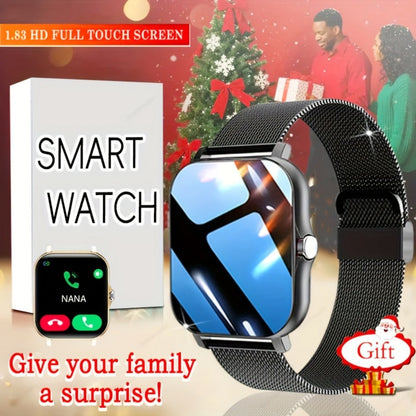 Smartwatch Gift with Metal Strap, Wireless Calling, Music Player and App Alerts in Four Colors