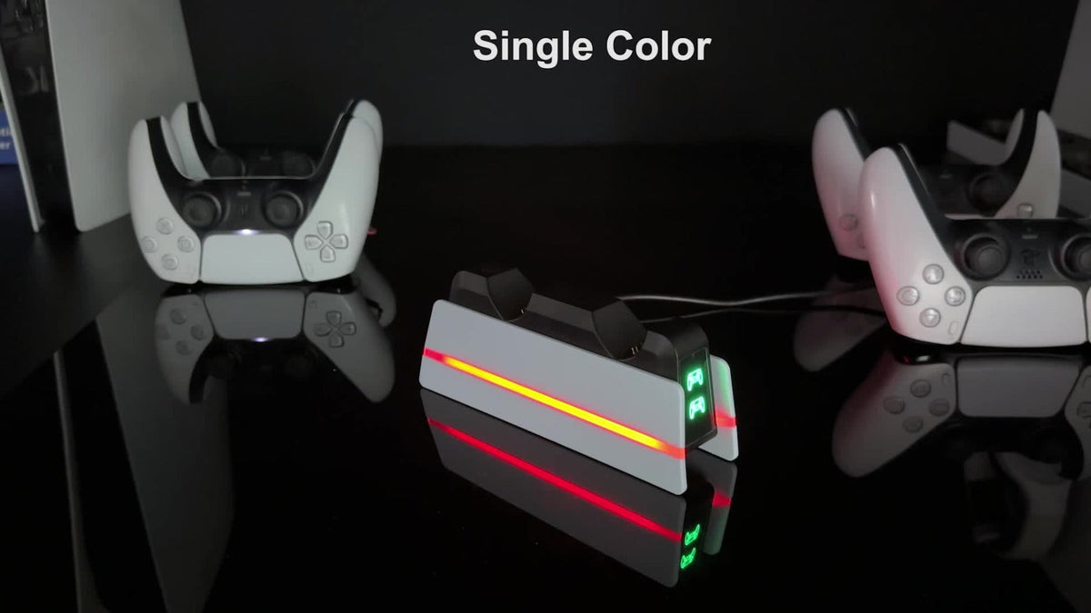 PS5 Controller Charging Station 9-Color LED Light Fast Charging Dock for DualSense & DualSense for an Everyday Personal Care Routine