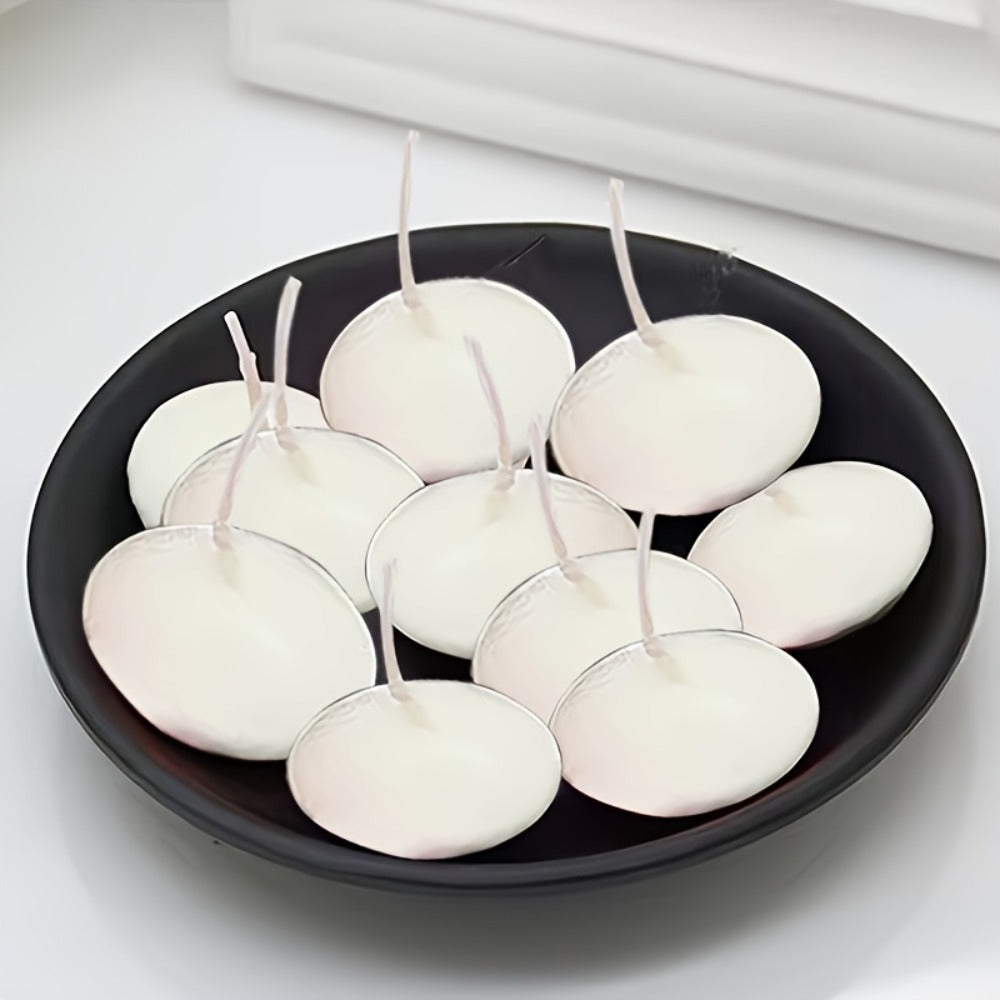 Floating Candles White Set of 42 – 1.5 Inch Small Pool Candles, 4-8 Hour Burn, Wedding Centerpiece, Pool Party, Christmas, Halloween, Easter & Thanksgiving Ambience Decoration