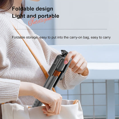 Aluminum Alloy Auto Tracking Phone Tripod with 360° Face Recognition 1200mAh Rechargeable Battery & Wireless Remote – Extendable Selfie Stick Stand for iPhone Android Live Streaming Vlog Travel
