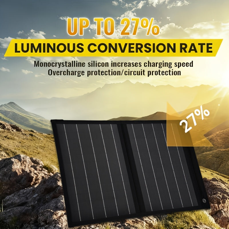 Solar Panel Charger | Foldable Portable Camping RV Power Station Laptop