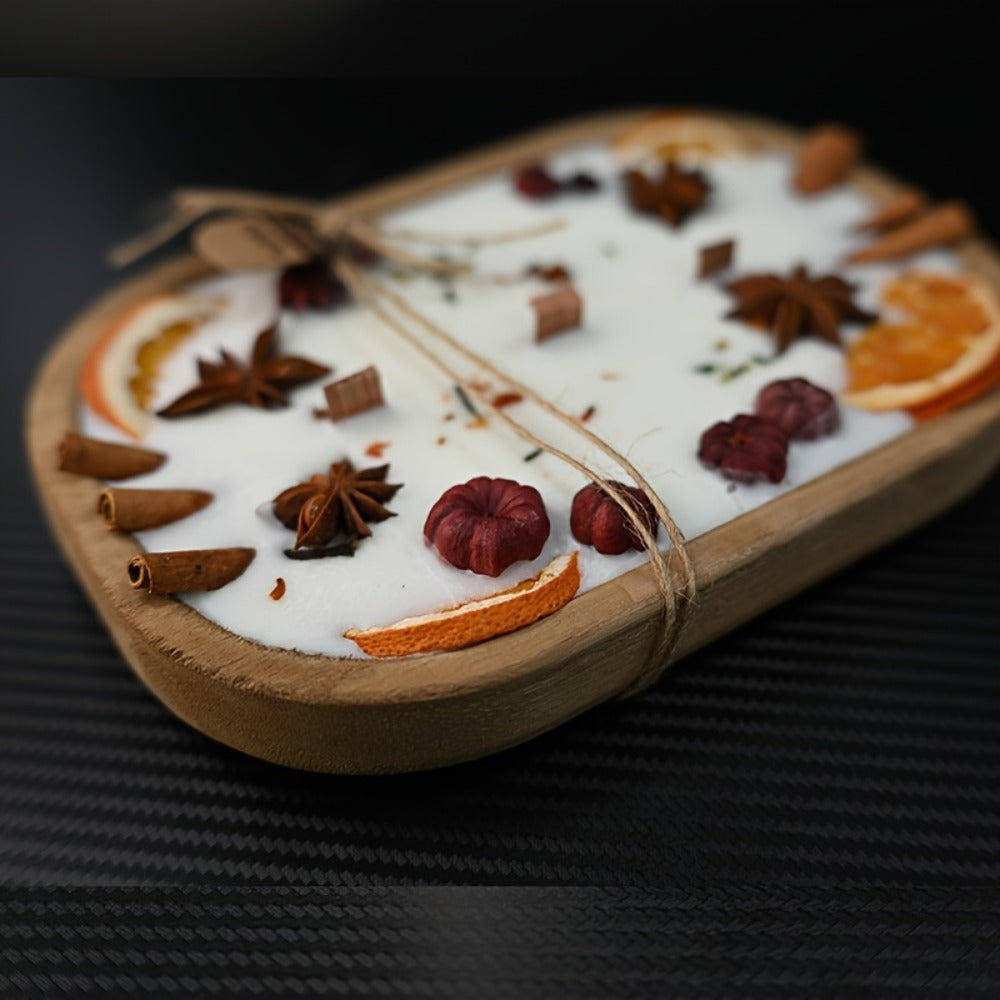 Scented Candles in Wooden Boat-Shaped Holder – Unique Refreshing Fragrances for Home, Hotel & Dining Decor, Perfect for Birthdays, Parties & Valentine's Day, Luxury Aromatherapy Gift Candle