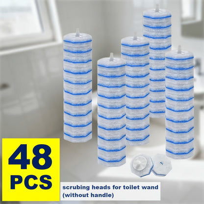 Disposable Toilet Brush Refill Heads in 18, 48 or 100 Count Packs for Compatible Toilet Cleaning Wands