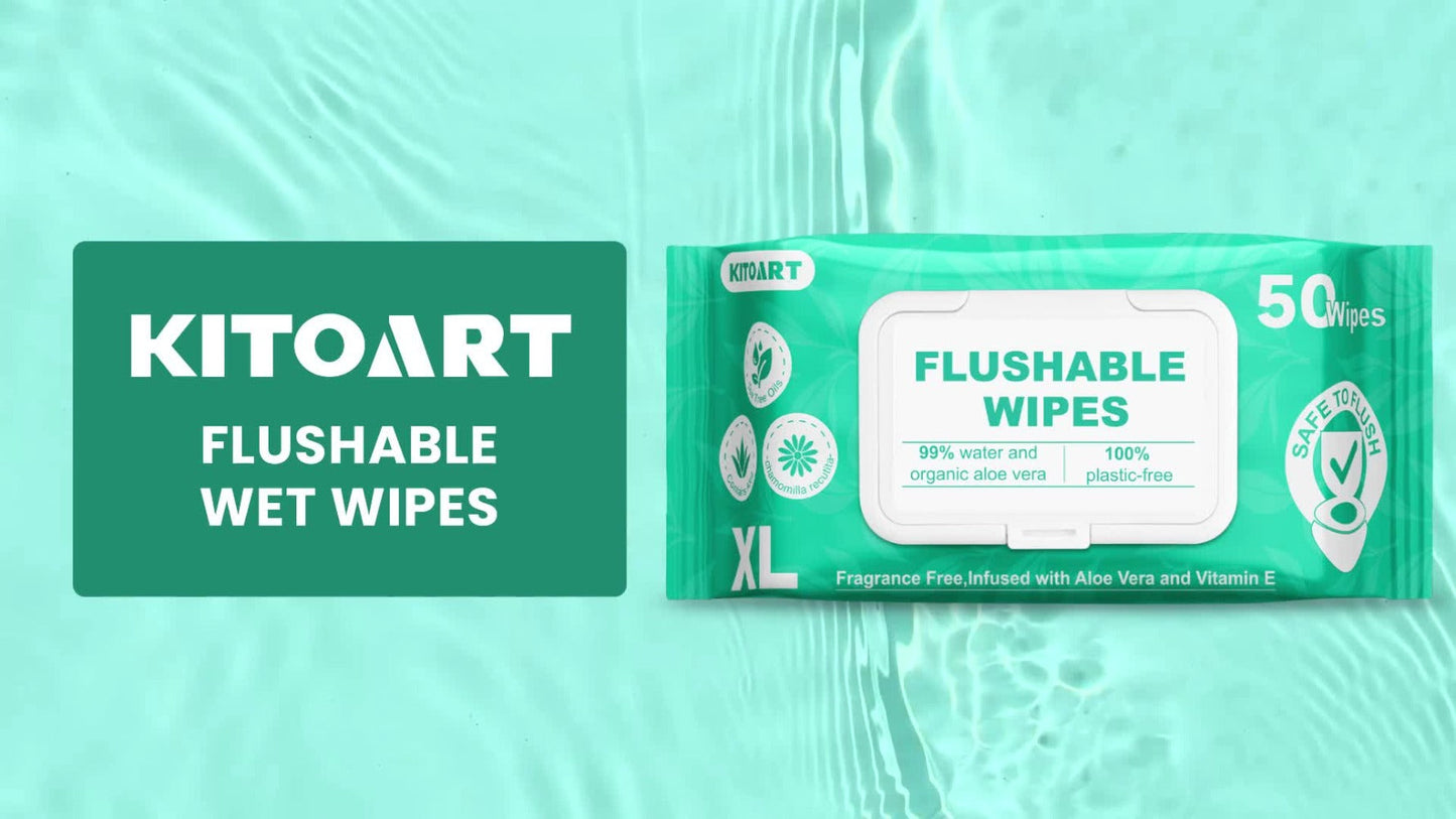 Extra-Large Unscented Adult Wet Wipes in 150 or 300 Count Packs for Bathroom, Camping and Travel Hygiene