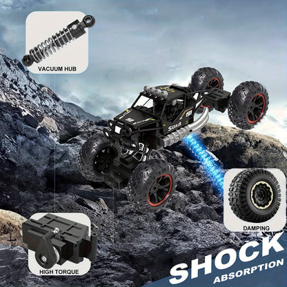 Remote Control Car, 4WD Off-Road Truck with 2.4GHz Control, USB Rechargeable Battery and Black or Red Color Options