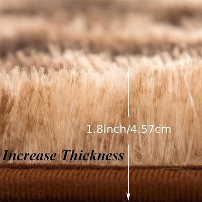 Fluffy Indoor Area Rug in Five Colors and Six Size Options for Living Room, Bedroom, Kitchen or Bathroom