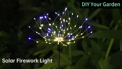 Solar Firework Garden Stake Lights with 90 to 520 LEDs, Two Colors and Multiple Pack Sizes