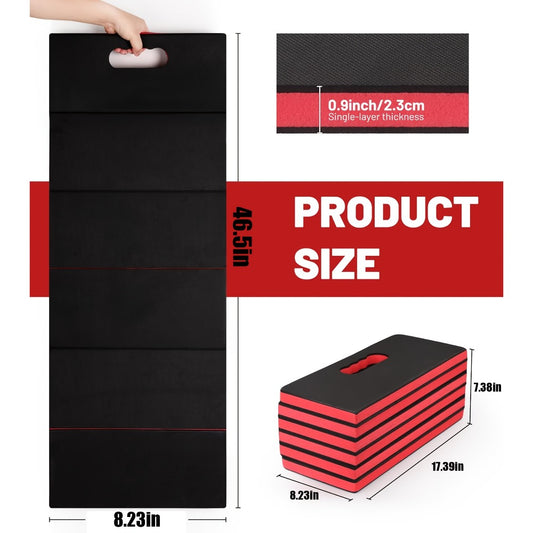 EVA Kneeling Pad Car Repair Work Mat – Foldable Waterproof Thermal Insulation Pad for Mechanic, Camping & Hiking, Lightweight Ergonomic Design, Single or 2-Pack