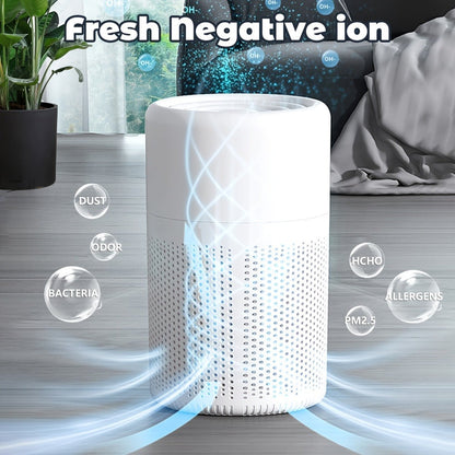 Air Purifier with 3-in-1 HEPA Filter, Air Quality Sensor, Sleep Mode and Single or Two-Piece Options