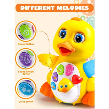 Dancing Walking Musical Duck Baby Toy with Music & Lights – Interactive Light Up Learning Toy for Infants & Toddlers 6 Months+, Sensory Crawling & Walking Toy, Perfect Christmas & Baby Shower Gift